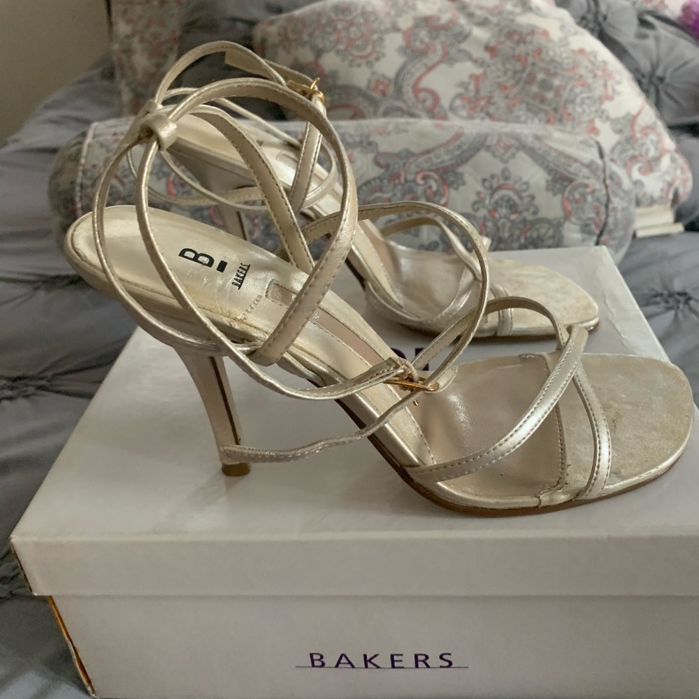 Gold Strappy Sandals size 8M